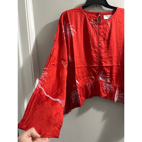 One Teaspoon Ruby Red Silky Top size XS New - Picture 3 of 8